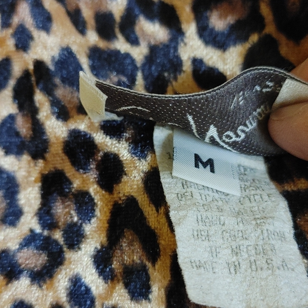 VTG Ruth Norman New York Velour Animal Print Caftan M/L - Picture 16 of 17